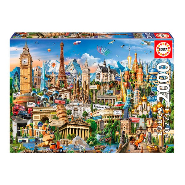 Puzzle 2000 pcs Símbolos de Europa.