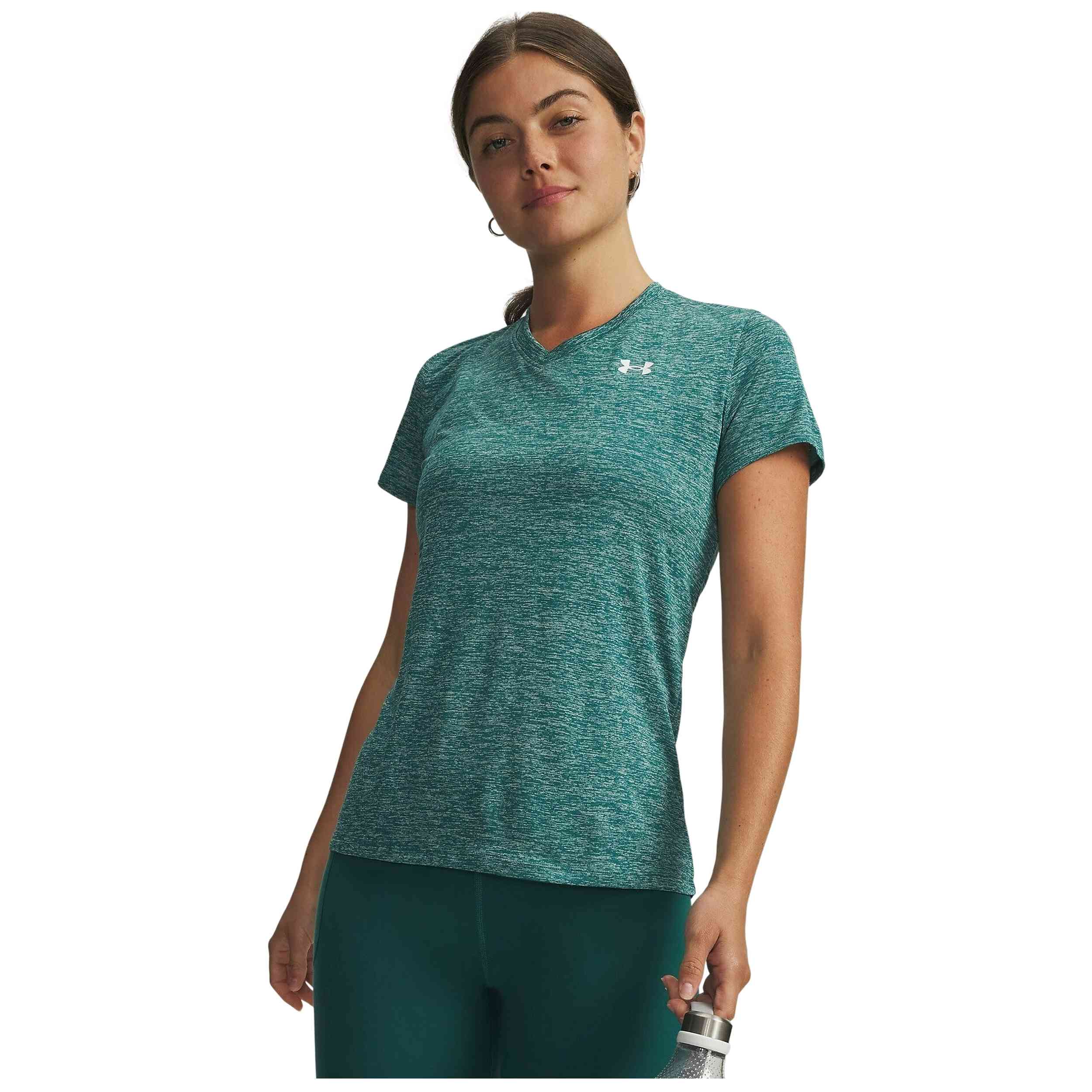 Camiseta Under Armour modelo Tech Ssv- Twist en color Verde