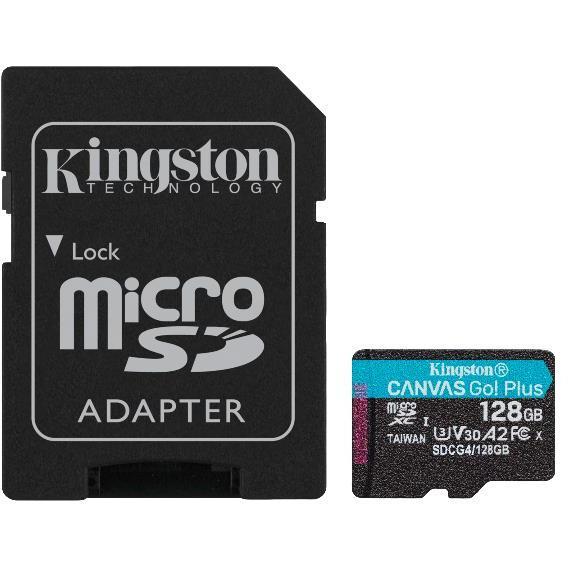 Tarjeta de memoria Micro SD KINGSTON 128GB MSD CGP G4 200MB A2 U3 V30 AD