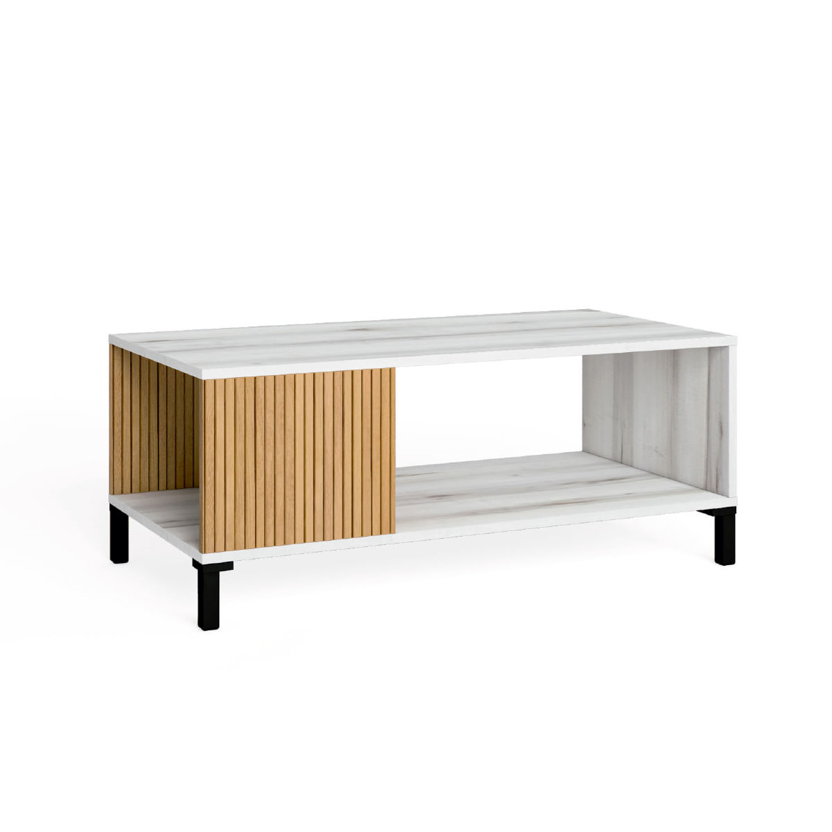 Mesa de centro Tokio 2 compartimentos albo/rayado 40,6x100x50 cm