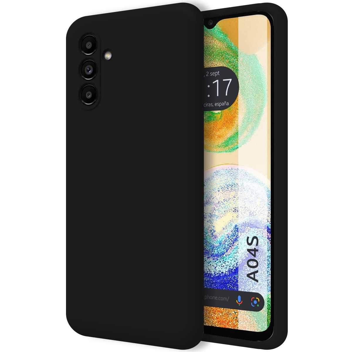 Tumundosmartphone Funda Silicona Líquida Ultra Suave para Samsung Galaxy A04s - Protección Doble Capa