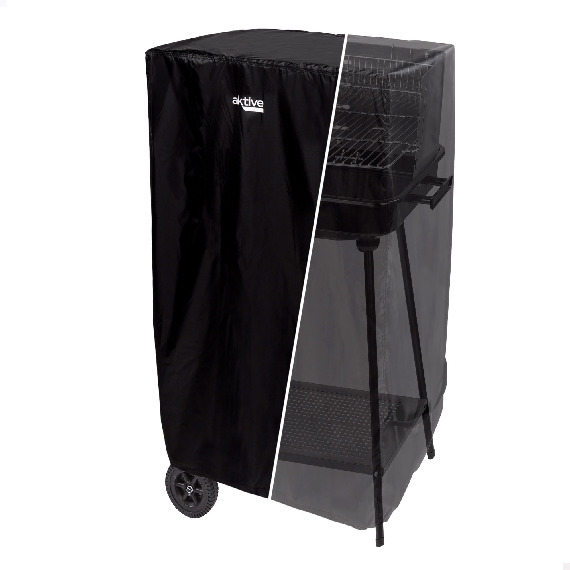 Funda para barbacoa impermeable Aktive, ajustable y reforzada, 100% poliéster, 74,5x64,5x109cm