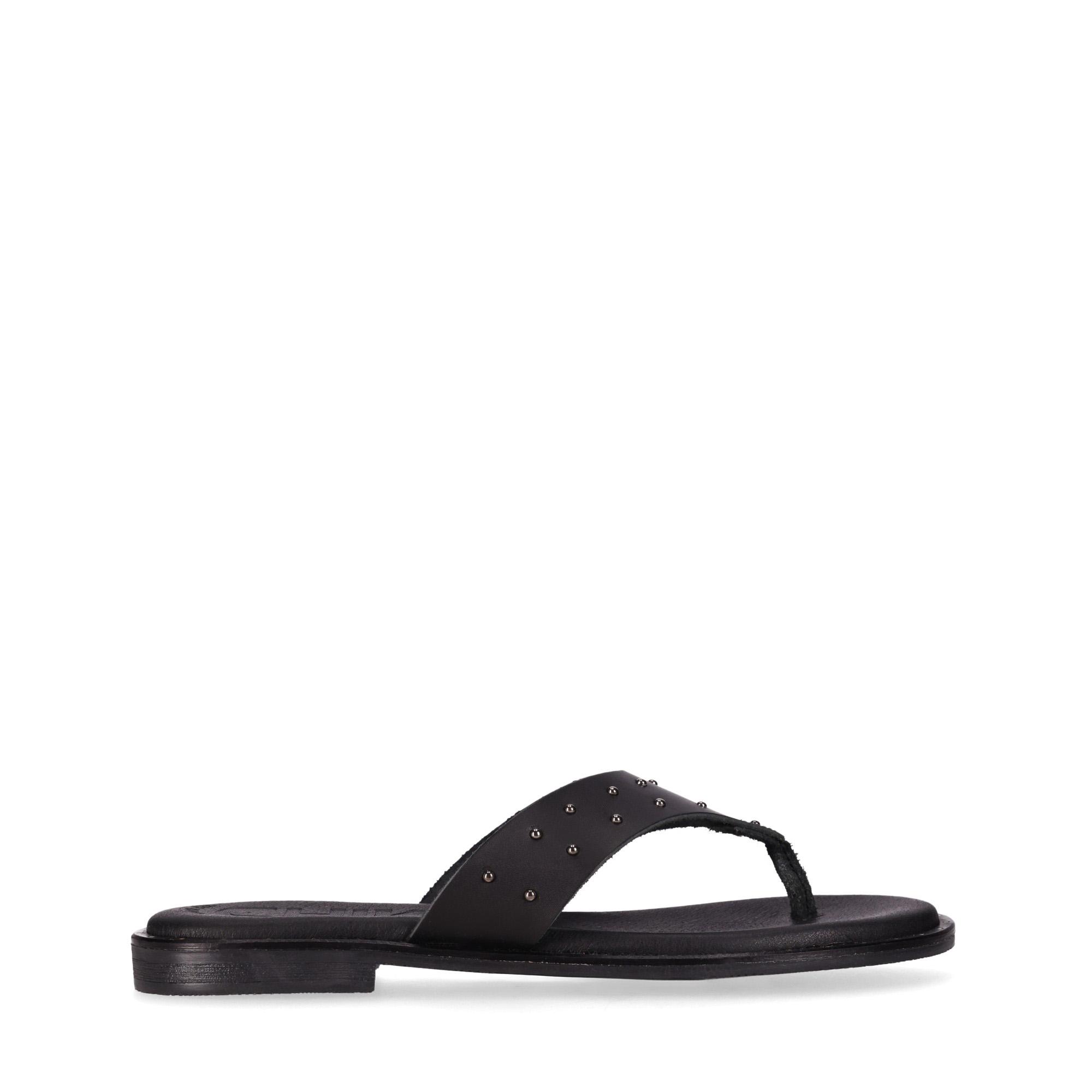 Chika10 Leather MOCHIMA 05 Sandalias Planas Negro/Black