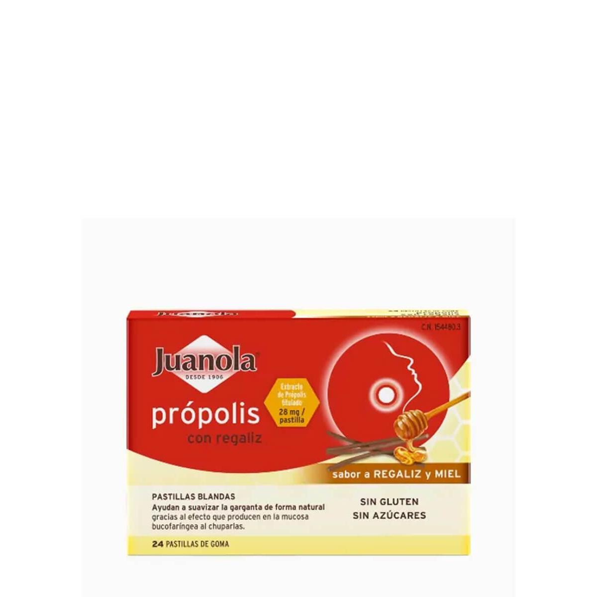 Juanola pastillas blandas propolis sabor regaliz y miel 48 gr