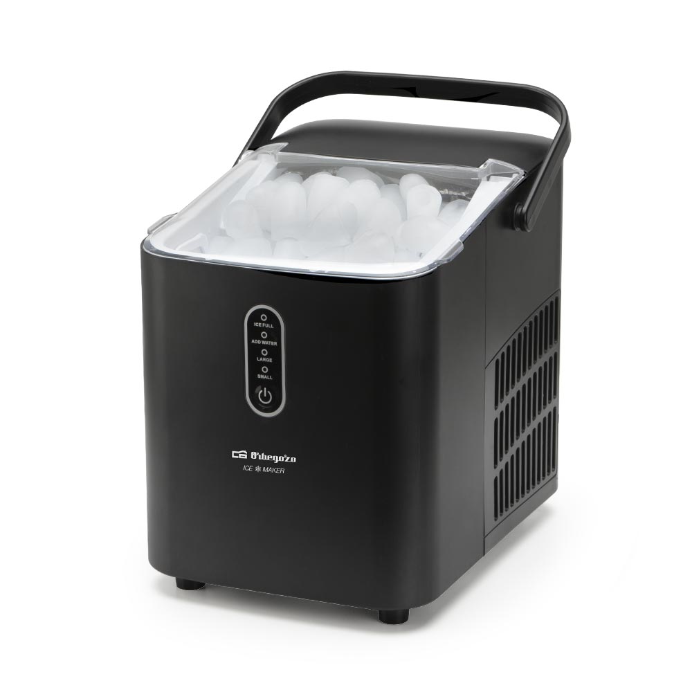 Orbegozo Maquina de hacer hielo MHH 1200, capacidad 12kg ,deposito 1L, 8 cubitos cada 6-8 minutos, 120 W
