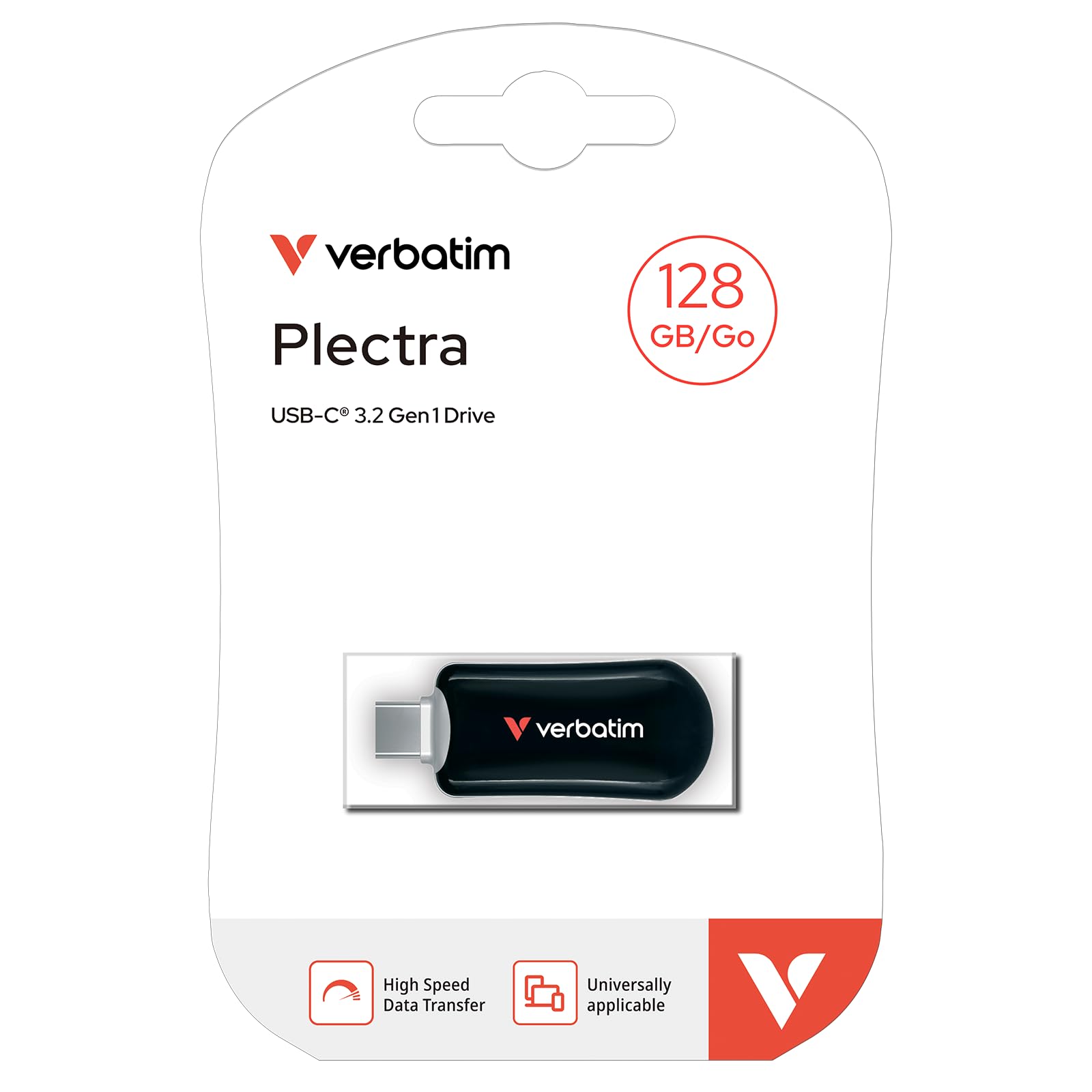 Verbatim 30225 unidad flash USB 128 GB USB Tipo C 3.2 Gen 1 (3.1 Gen 1) Negro