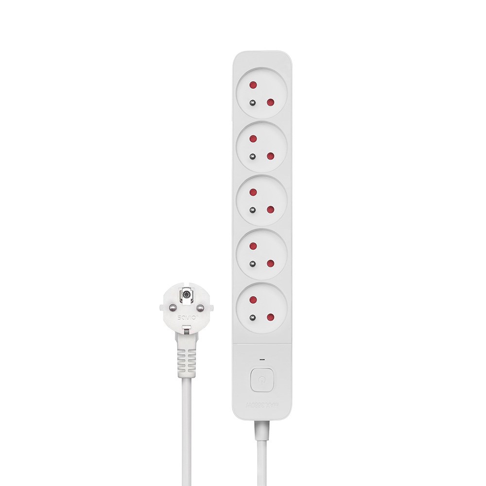 Savio Regleta 5 Tomas 3m Blanco Lz-09 Salida CA Giratoria
