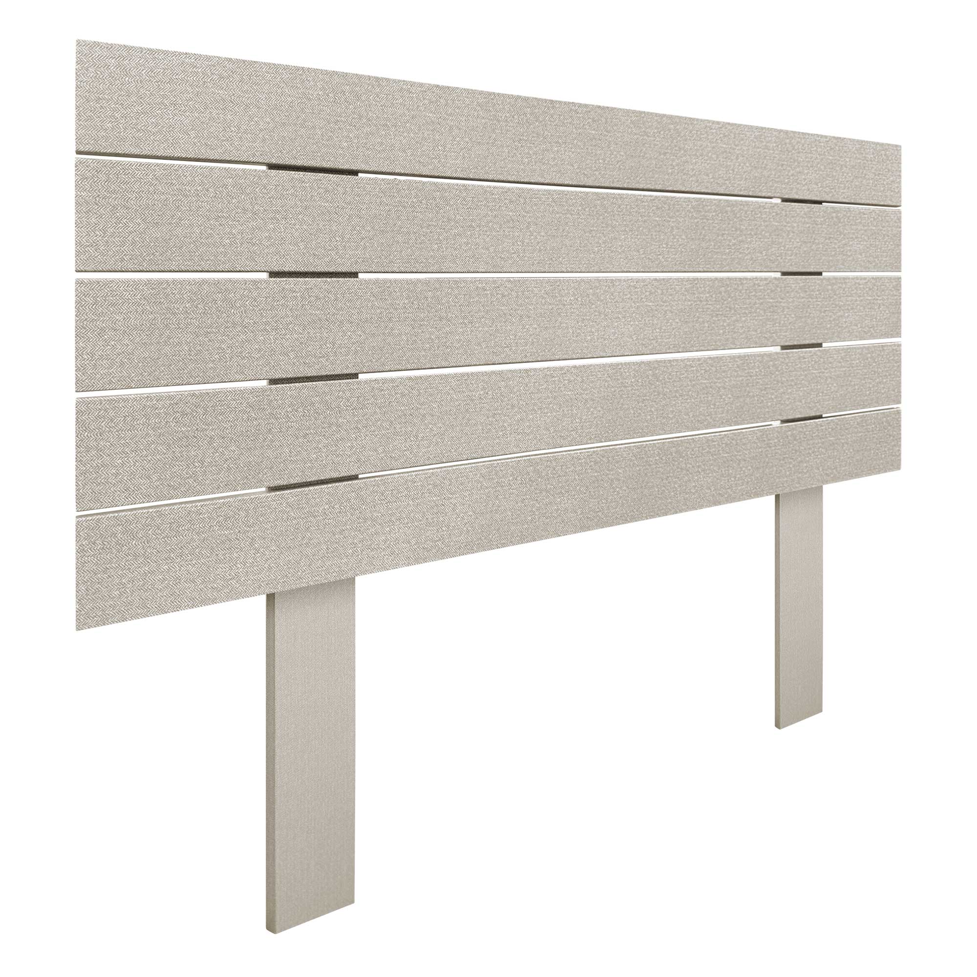 DHOME Cabecero de Madera reciclada DM Estilo Palet Horizontal con Patas Cama Palets Herrajes incluidos