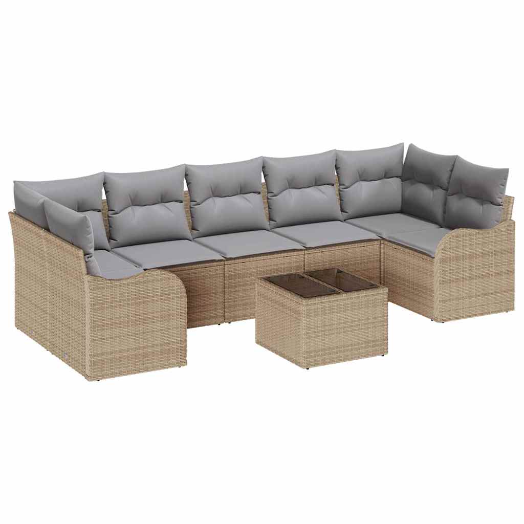 vidaXL Conjunto de sofá de jardín Beige 55 x 55 x 37 cm