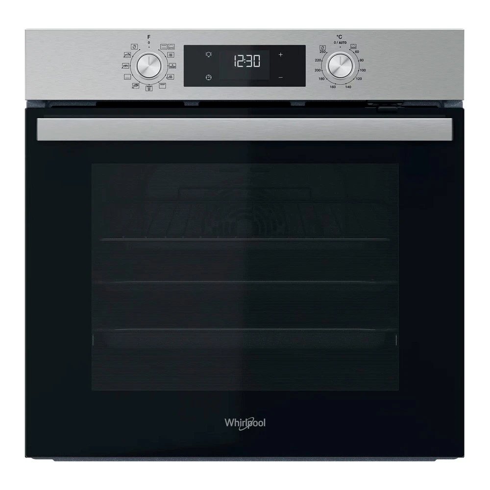 Whirlpool - Horno de encastre OMR58HU1X 71 L con limpieza hidrolítica SmartClean y función Cook3 para 3 platos, acero inoxidable, clase A+