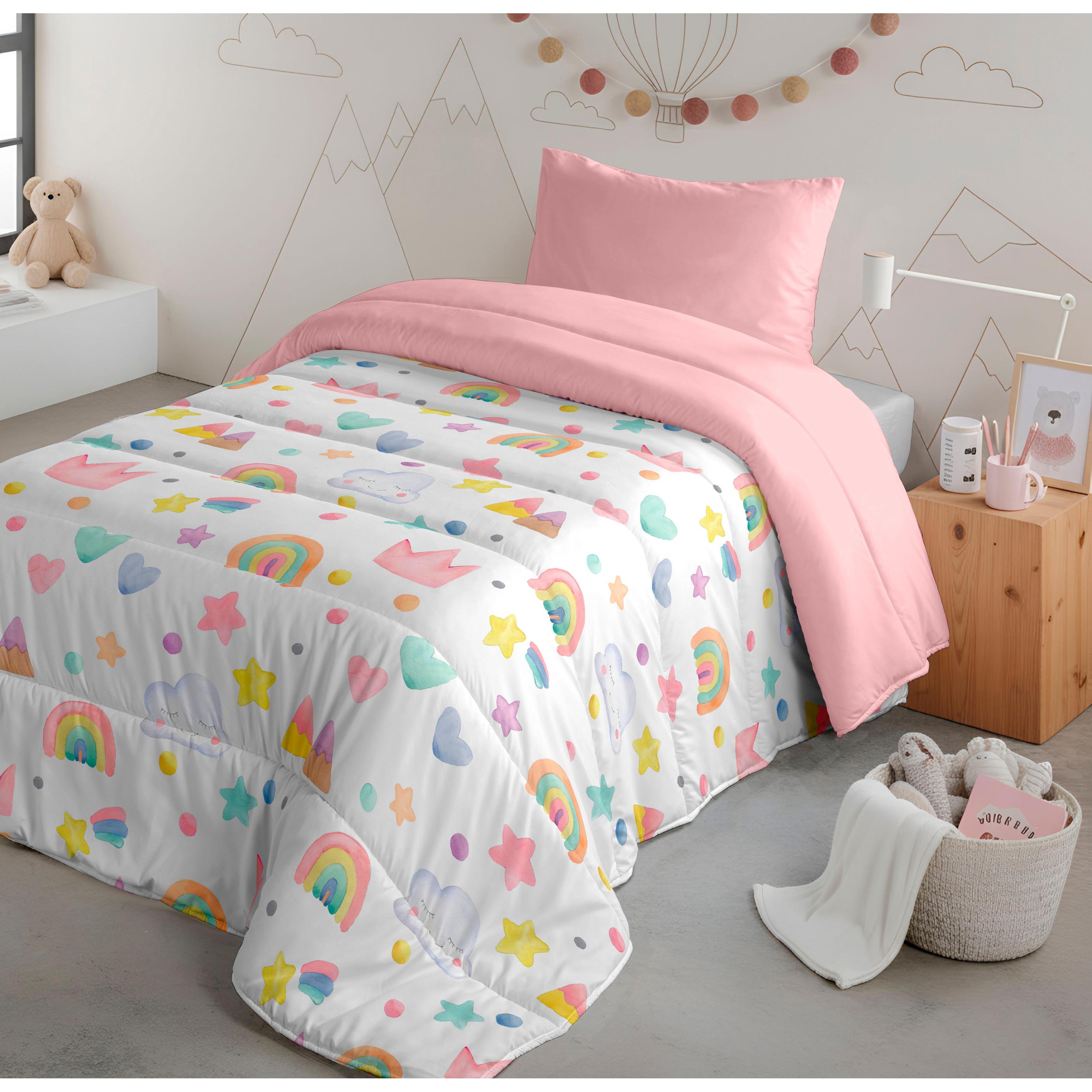 COOL KIDS - Edredón Nórdico Infantil Estampado - 100% Algodón - Extra Suave - Cama 90/105 cm - Fabricado en España