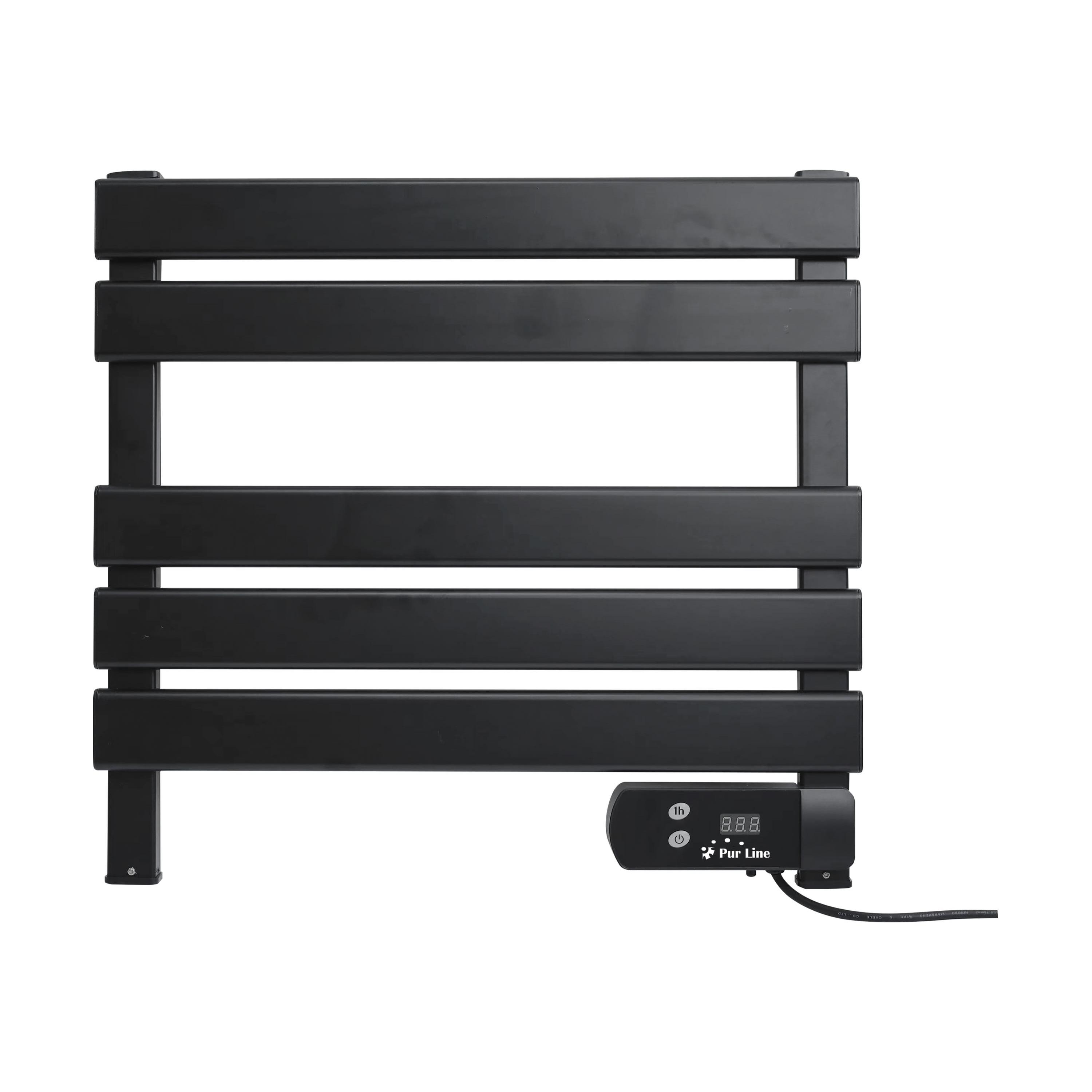Toallero eléctrico compacto negro 100W Purline NTW-08