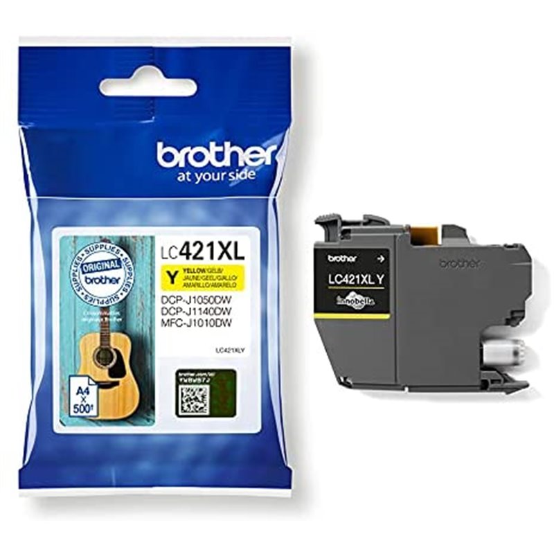 Cartucho de impresora Brother LC-421XLY amarillo 500 páginas original