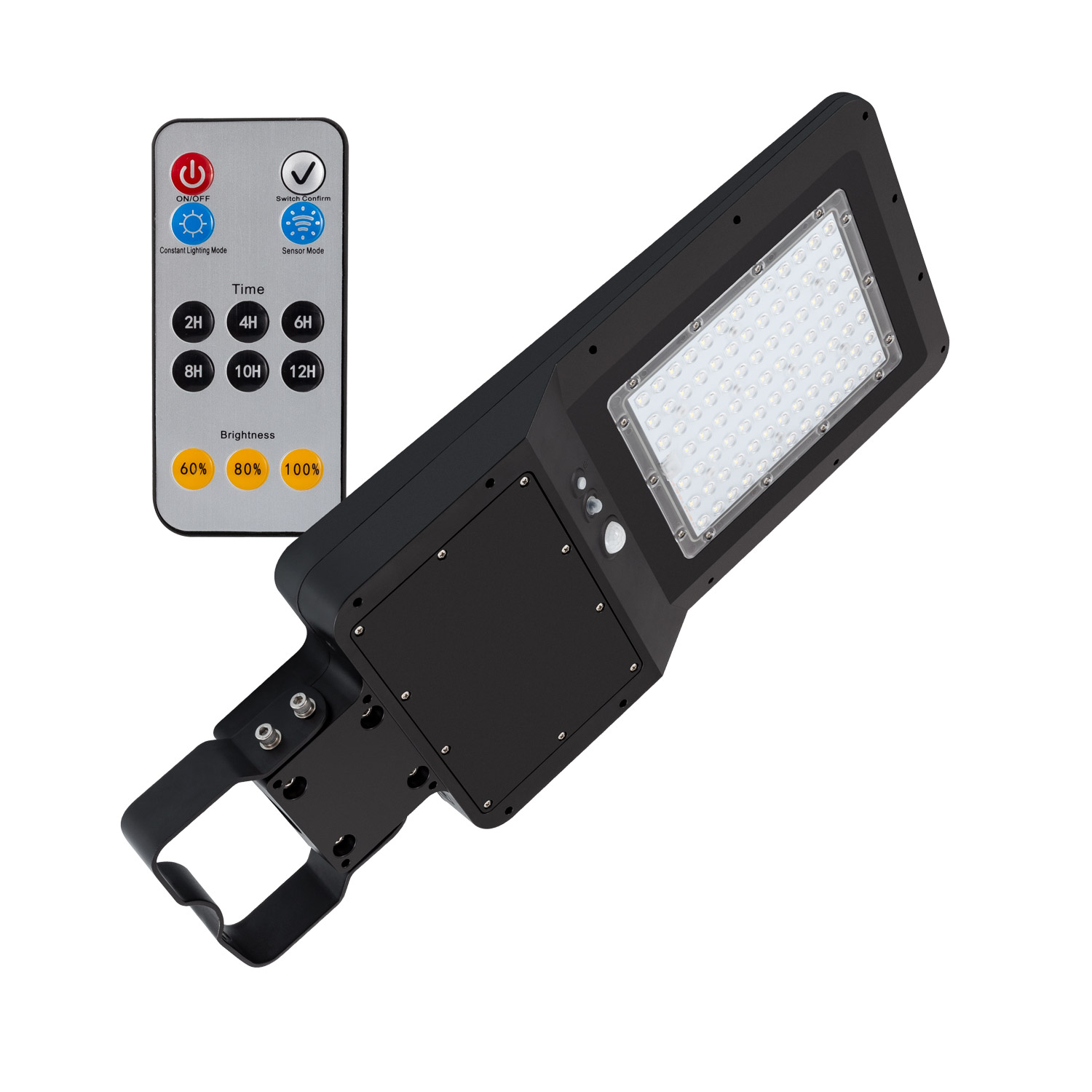 LEDKIA LIGHTING - Luminaria LED Solar 32W | 4800 lm con Sensor de Movimiento y Crepuscular | IP65 | Autonomía hasta 5 Días, 4000K Blanco Neutro, ABS