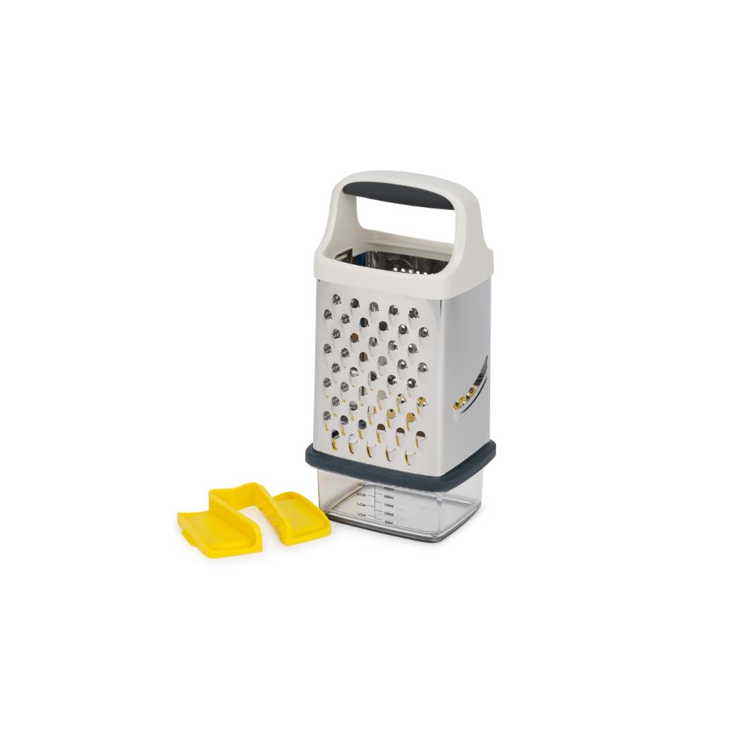 Rallador multifuncional Joseph Joseph Multi-Grip Box Grater, rallador grueso, fino, Julienne y rebanador.