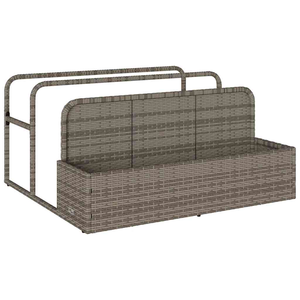 vidaXL Almacenamiento para flotadores de piscina 110x100x57 cm, poliratán Multicolor