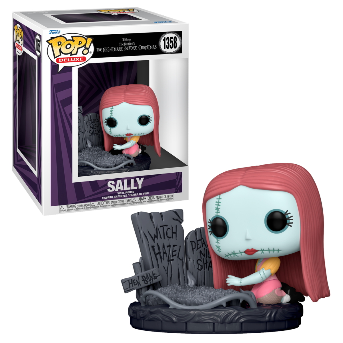 Funko Pop! Deluxe: Pesadilla Antes de Navidad 30th - Sally con lápida, 72315, Nº1358