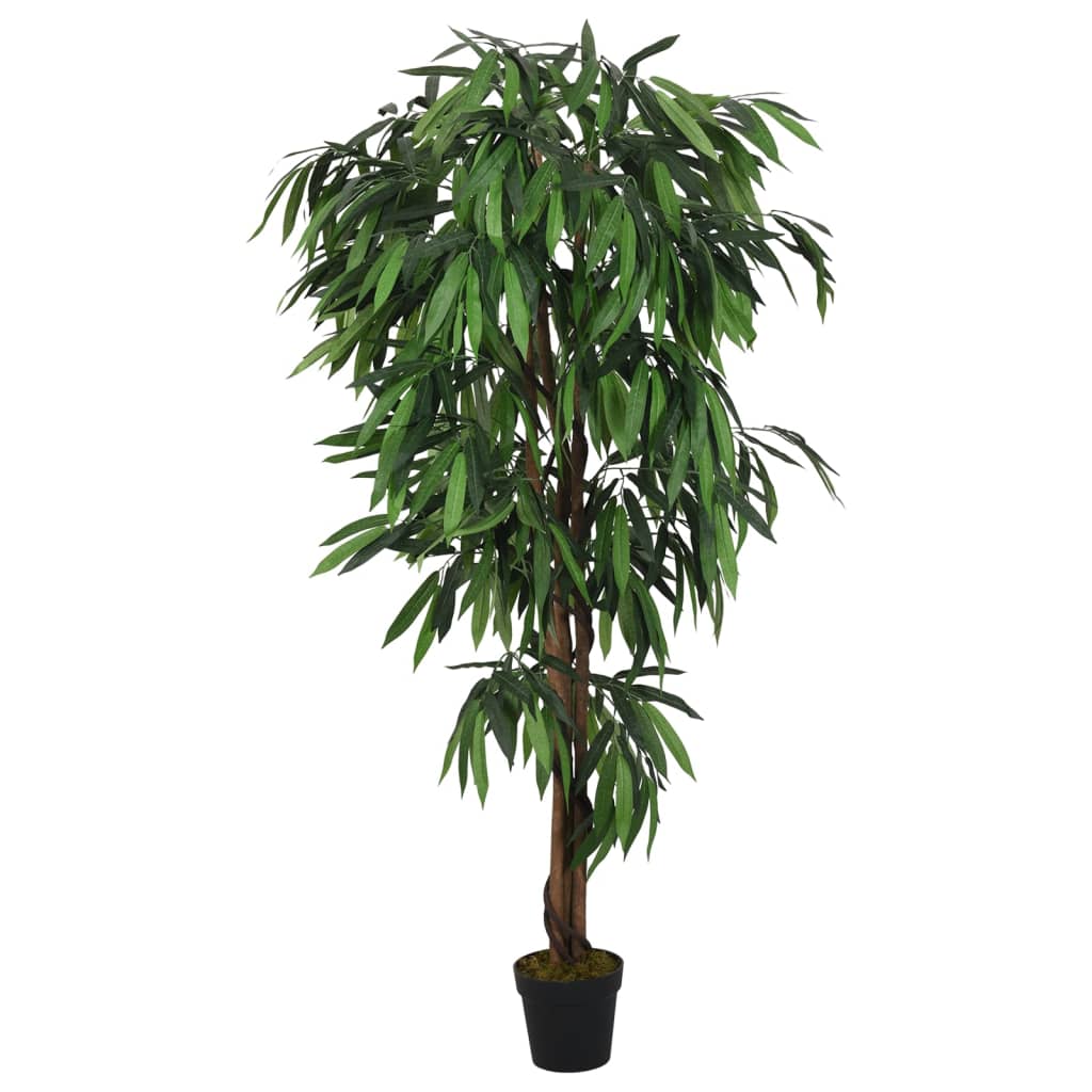 vidaXL Árbol de Mango Artificial con Hojas Planta Decoración Verde Dimensiones 80 cm (300 hojas),  120 cm (450 hojas),  150 cm (600 hojas) y mas