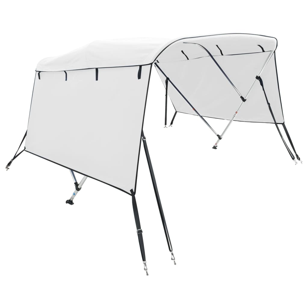 vidaXL Toldo bimini 3 arcos con paredes laterales 183x(170-182)x137 cm Color anthracite grey, Blanco, Azul y mas
