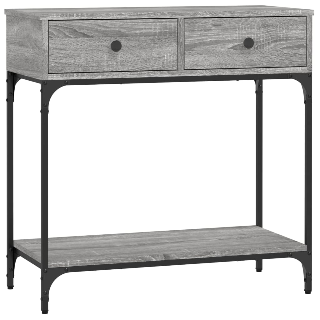 Vidaxl Mesa Consola Madera de Ingeniería 75x34,5x75 Cm Roble Ahumado