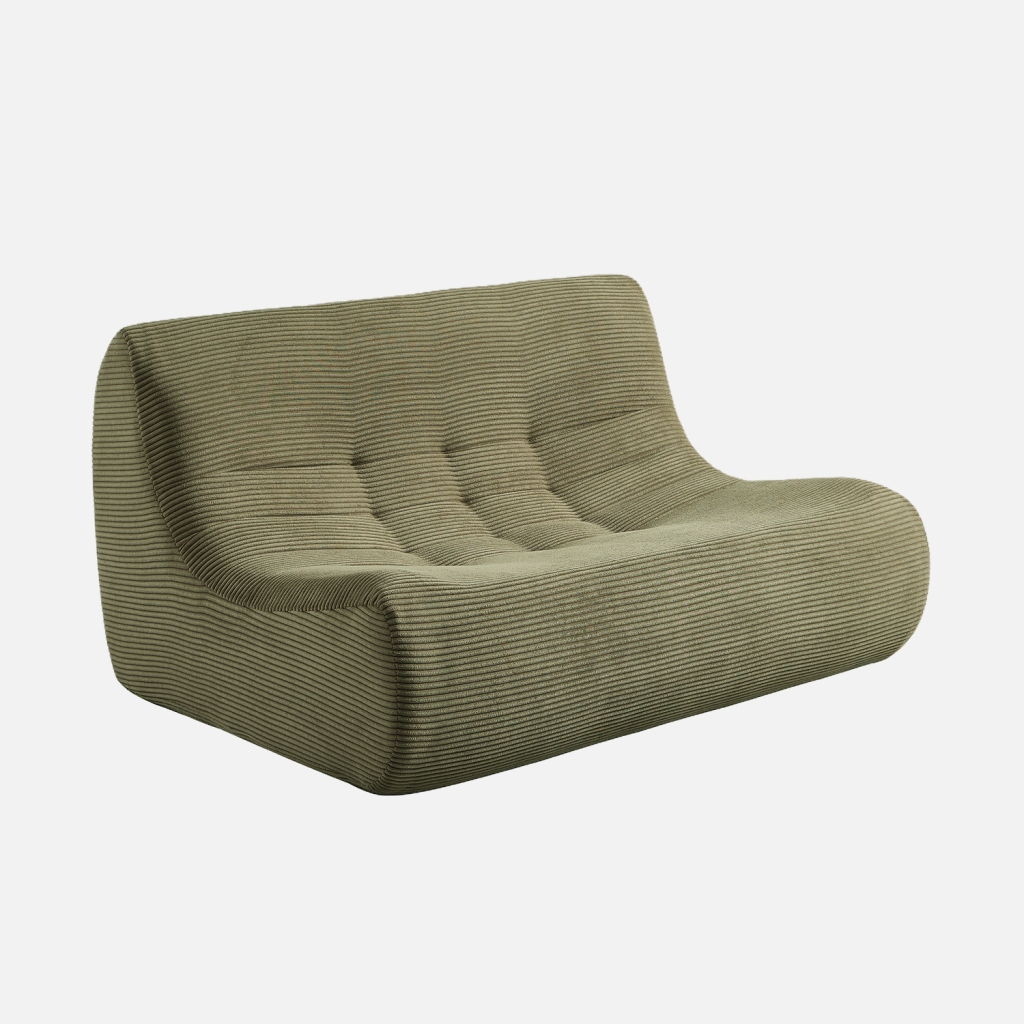 sweeek - Sillón de pana gruesa, 2 plazas , Sokol pana , 137x105x72