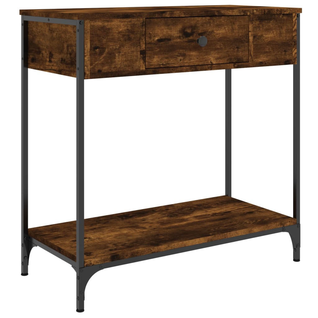 Vidaxl Mesa Consola Madera de Ingeniería 75x34,5x75 Cm Roble Ahumado