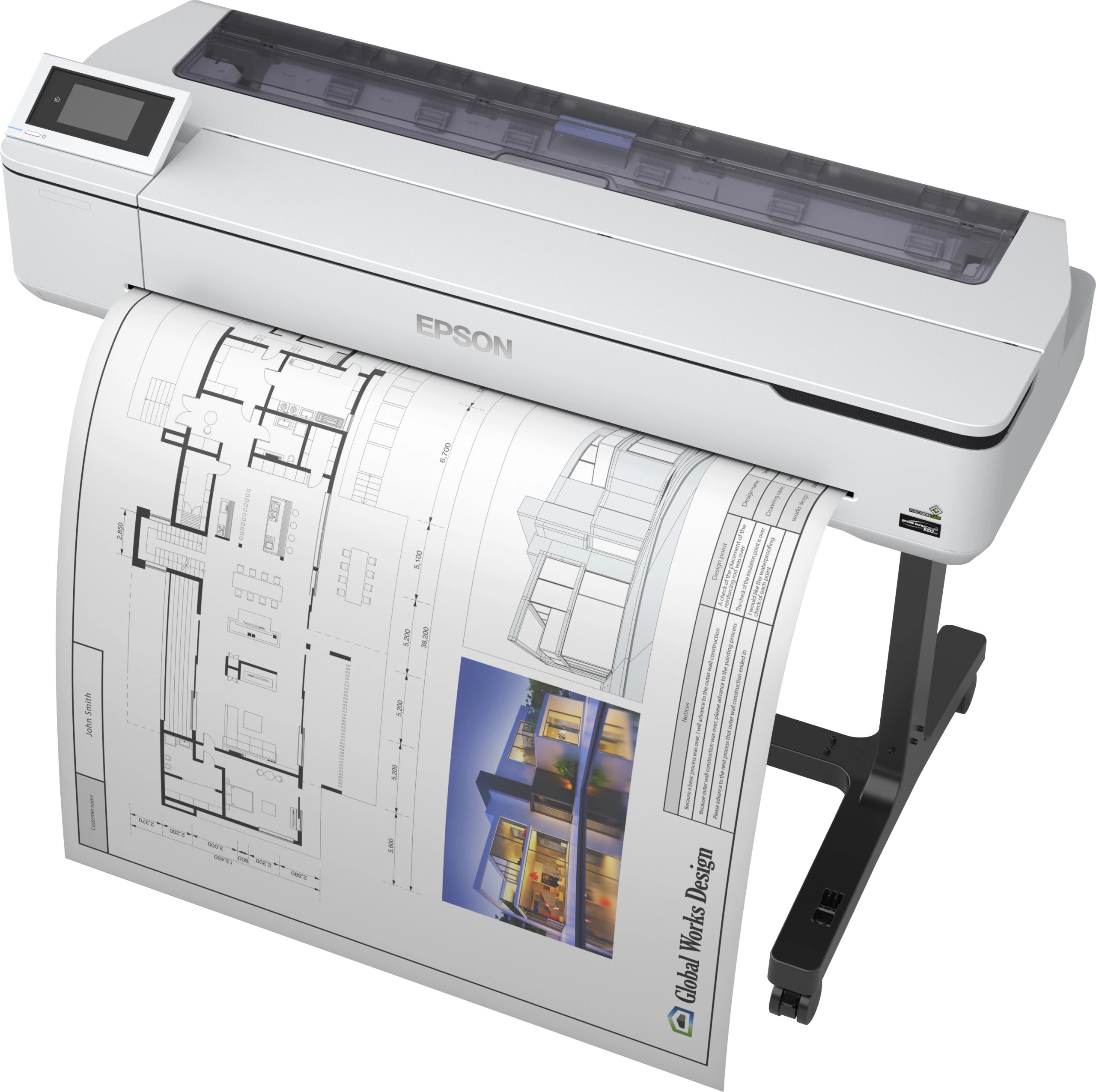 Impresora Inyección de tinta A0, A1, A2, A2+, A3+, A3, A4, B1, B2, B3, B4, B5, 17 (43,2 cm), 24 (61,0 cm), 36 (91,4 cm) Wifi EPSON C11CF12301A0 | 2400 x 1200 DPI, Blanco