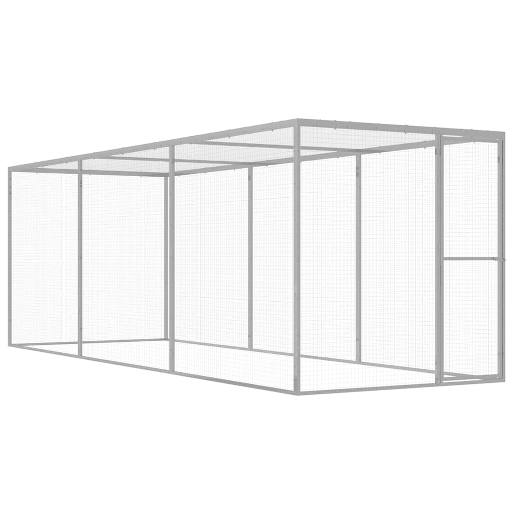 vidaXL Jaula para Gatos Acero Galvanizado Mascotas Jardín Patio Multitamaño