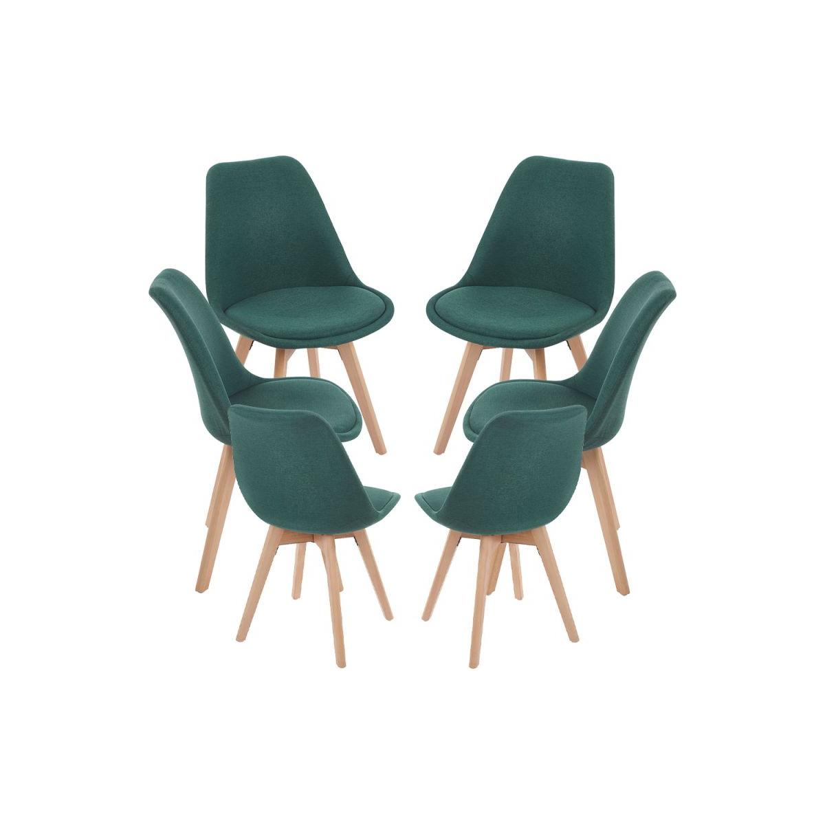 Regalos Miguel - Packs Sillas Comedor - Pack 6 Sillas Synk Tela - Verde