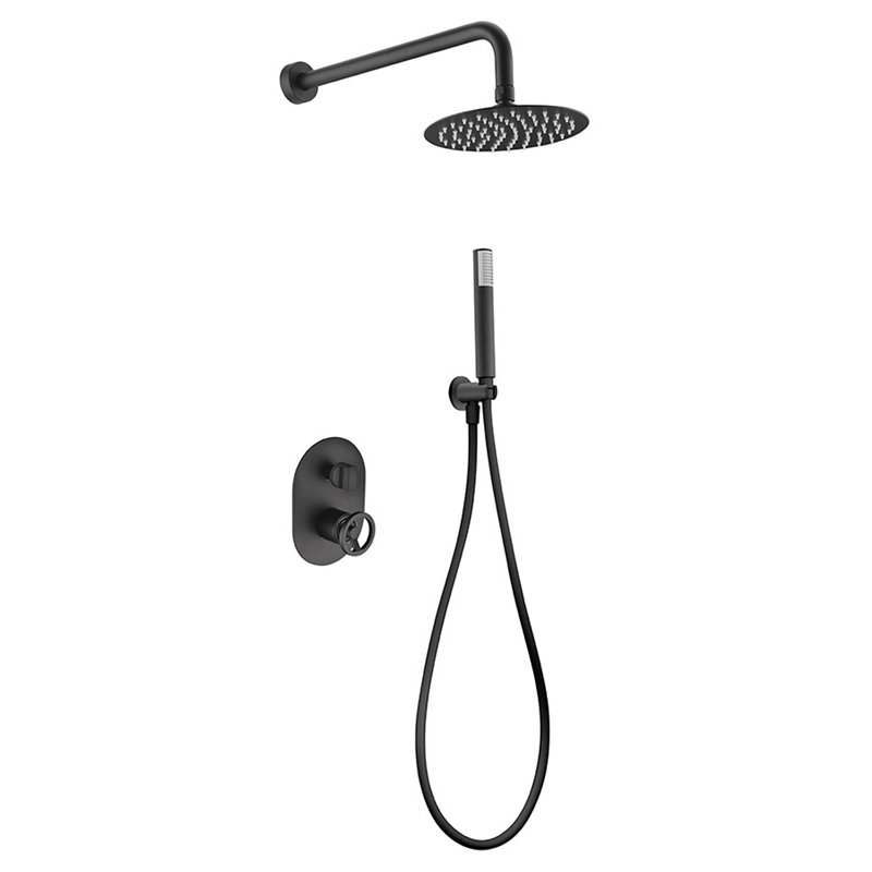 Imex Olimpo GPC033/NG conjunto de ducha de pared diseño moderno acabado negro mate