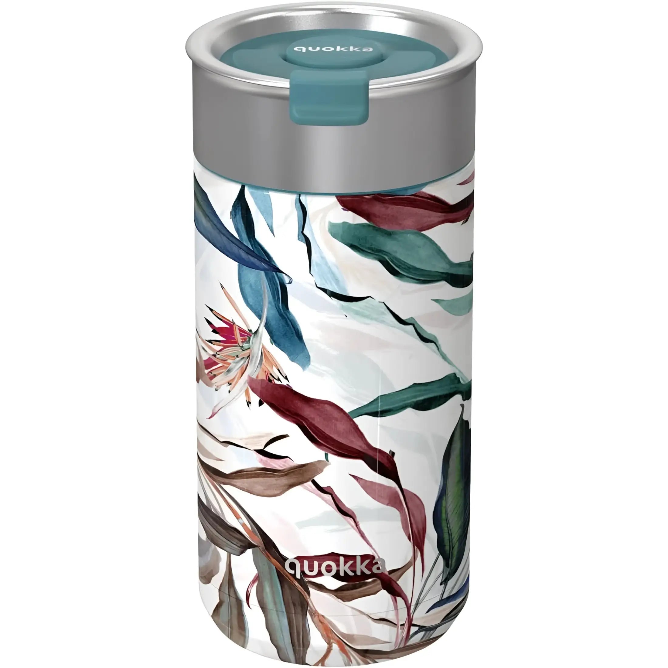 Quokka - Vaso térmico QUOKKA BOOST BOUQUET 400 ml de acero inoxidable para bebidas calientes y frías, resistente y portátil