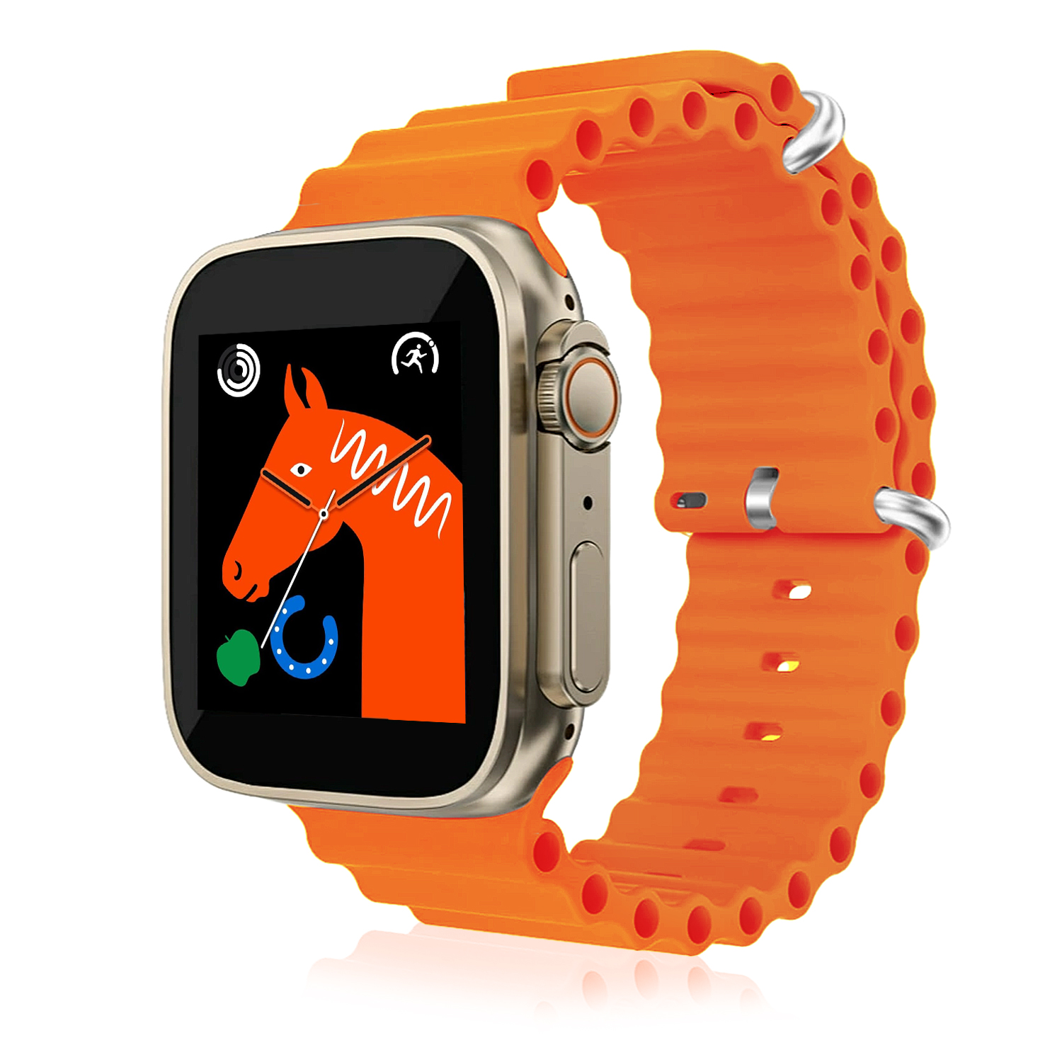 DAM. Smartwatch T500 Ultra, aviso de notificaciones, teclado de llamada bluetooth, modos de deporte y monitor cardiaco. 4x1x5cm.