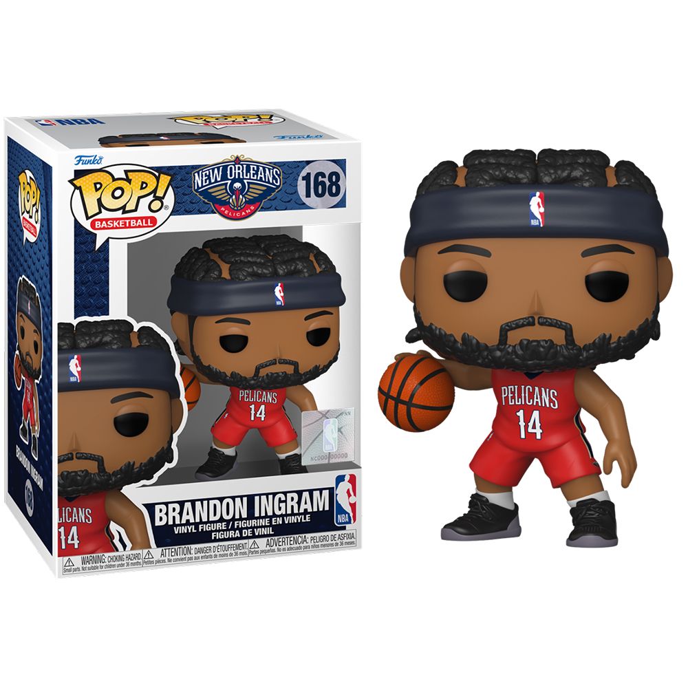 FUNKO POP! NBA: NEW ORLEANS PELICANS - BRANDON INGRAM, 72250 Nº 168, FIGURA COLECCIONABLE DE VINILO, ENVÍO URGENTE 24-48 HORAS EN PENÍNSULA, TIENDA CON LICENCIA OFICIAL, JUGUETES, MUÑECOS, CABEZONES, BALONCESTO, DEPORTE, BASKET, JUGADOR