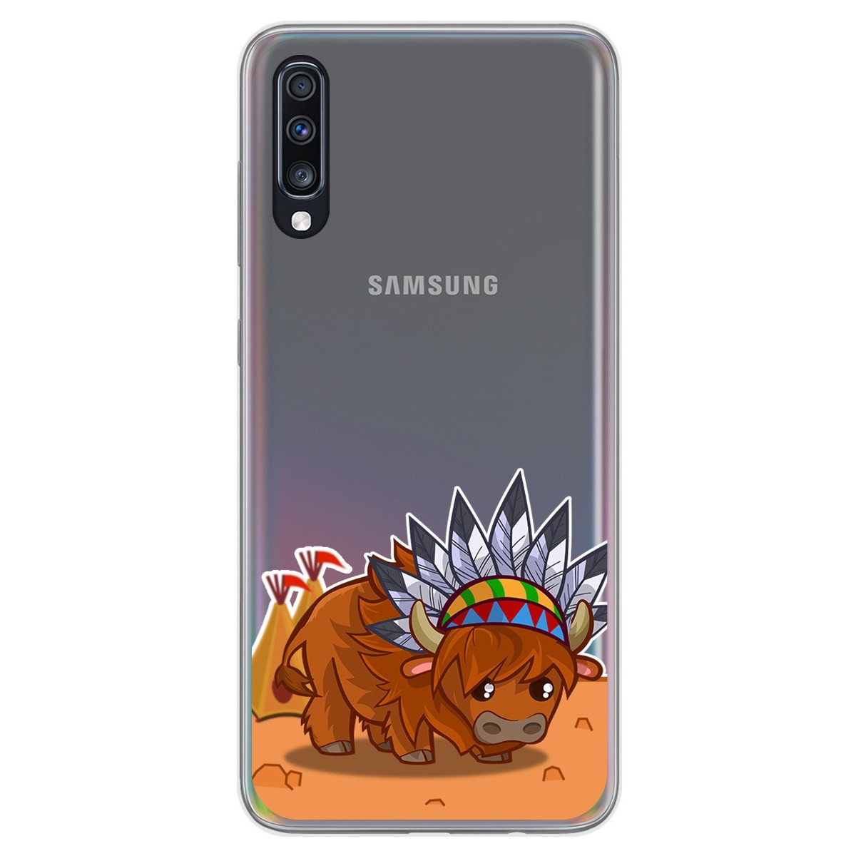 Tumundosmartphone Funda Gel Transparente Samsung Galaxy A70 Diseño Bufalo