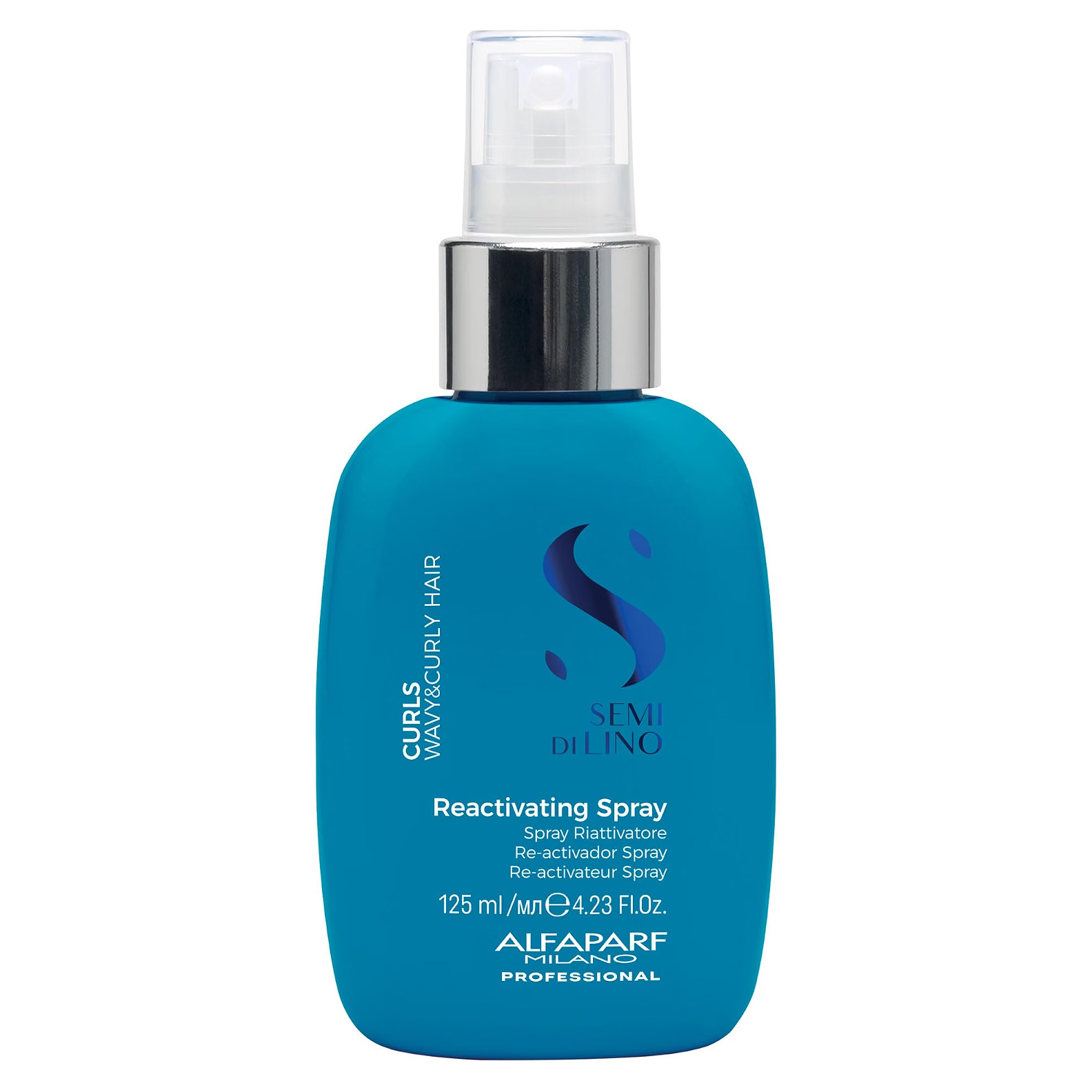 Alfaparf Milano Semi di Lino Curls Reactivating Spray 125 Ml. / Spray Reactivador para Rizos y Ondas / Anti-Frizz 72 h y Protección Térmica 230 °C.