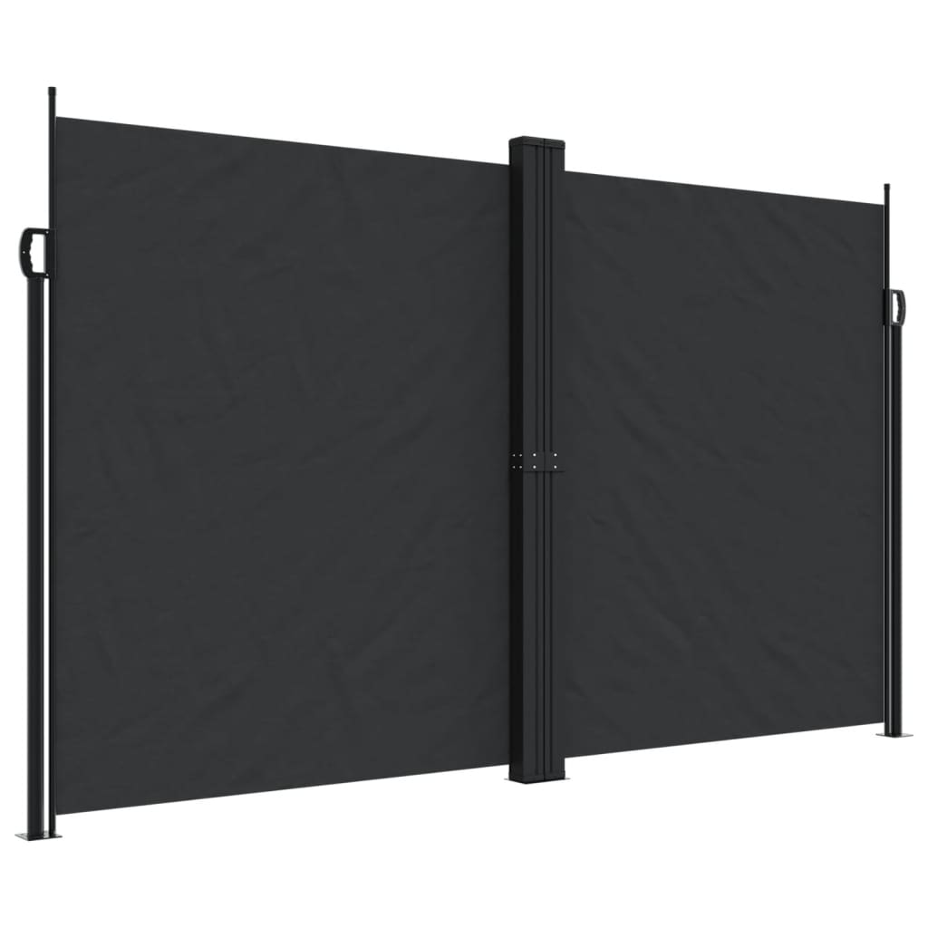 vidaXL Toldo lateral retráctil 200x1000 cm Color Negro, Crema, Azul