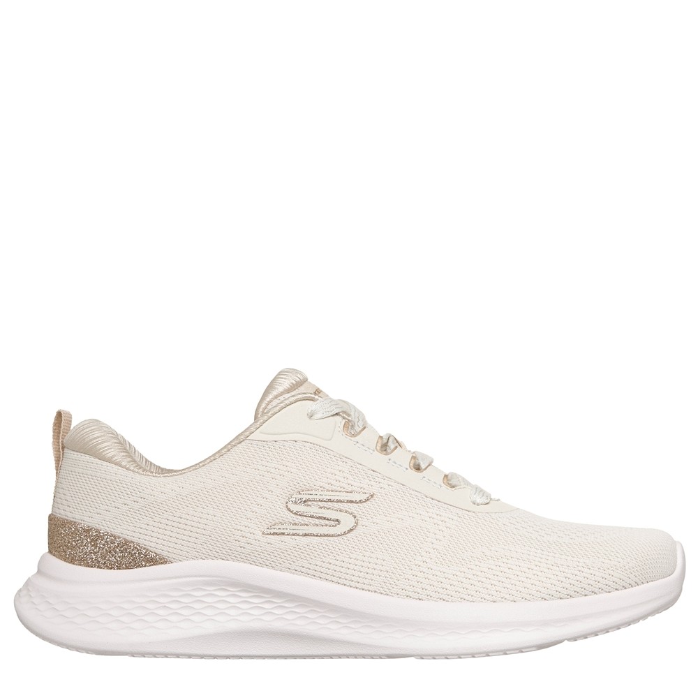 Cómoda  Comodidad increíble durante todo el día con la zapatilla mujer Skechers SKECH-LITE PRO de suave malla beig. Amortiguación Skech-Foam. Plantilla Memory Foam. Altura Tacón bajo (1-3 cm) Referencia 150629-NTGD