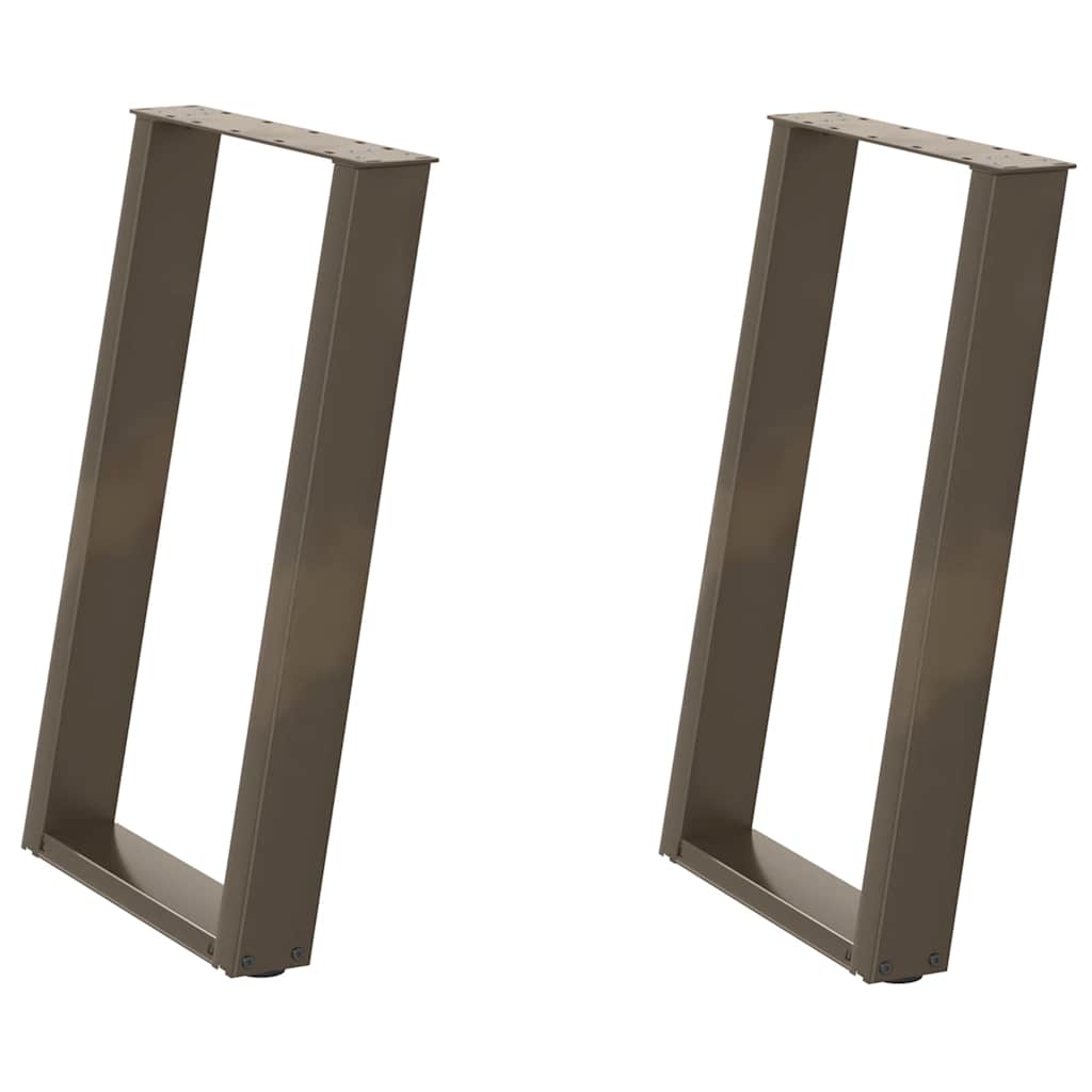 vidaXL Patas para mesa de comedor en forma de U (2 unidades) 50 x (72-73) cm, acero