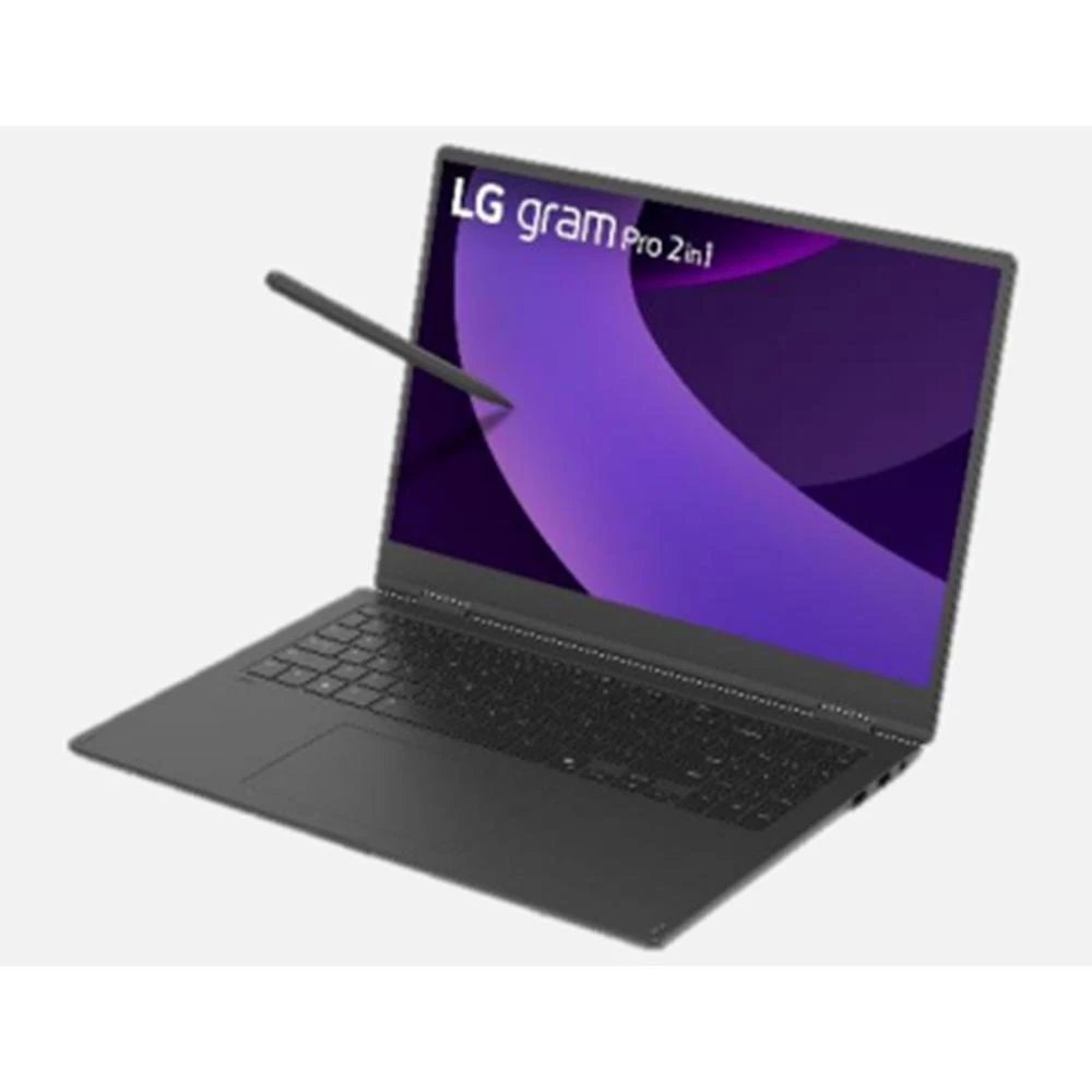 Pc portátil Intel Core Ultra 7 255H 16" Windows 11 Pro LG 16T90TP-K.AP88B Pantalla táctil Ram 32 GB Disco 1 TB  | SSD NVMe, Uso profesional, Hasta 19h, Negro