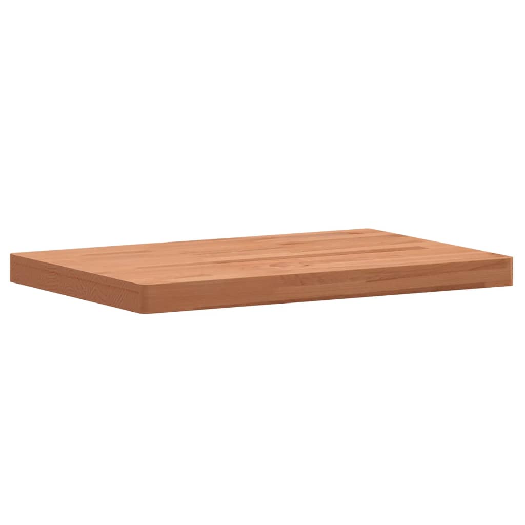 vidaXL Encimera de baño madera maciza de haya 80x40x4 cm