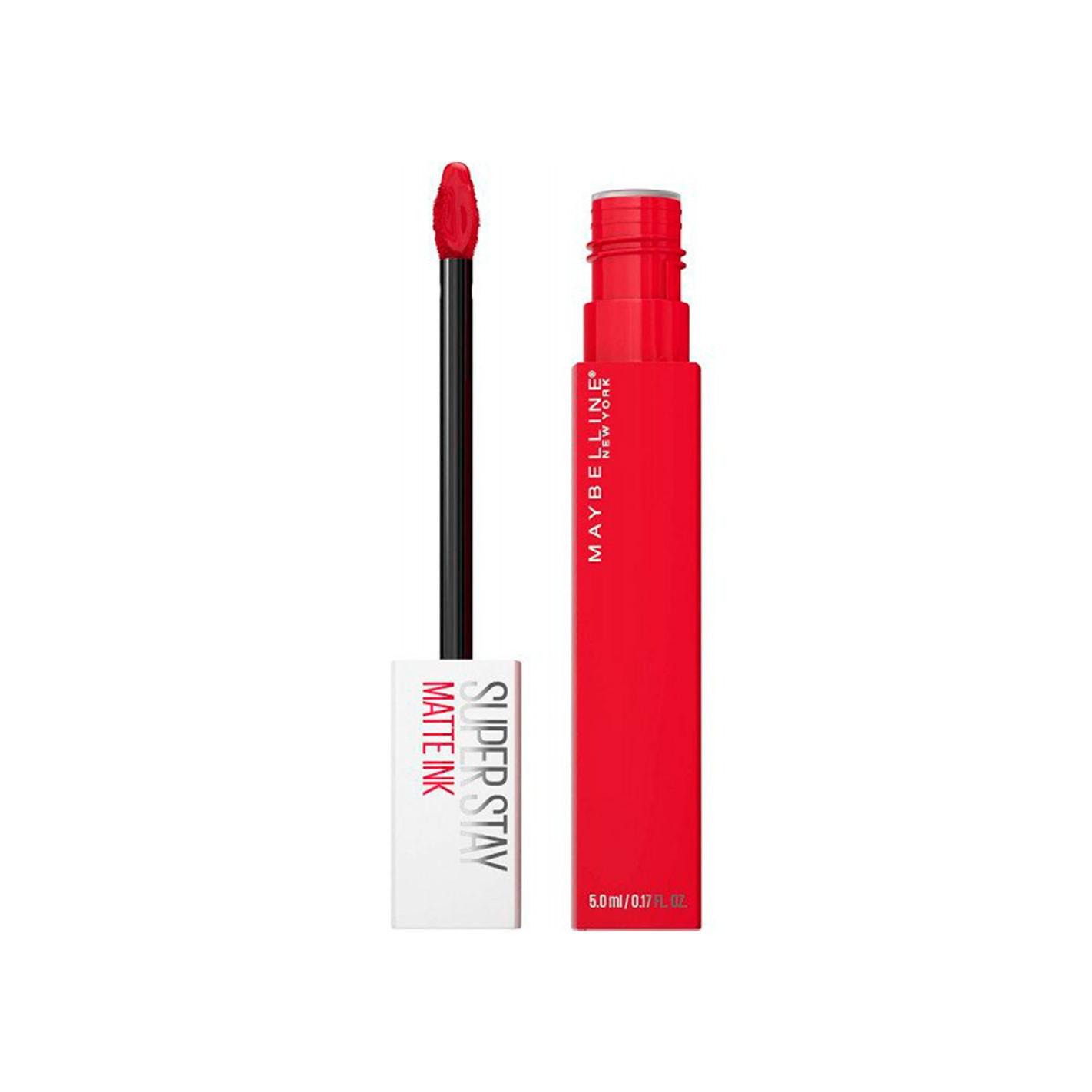 Maybelline New York - Pintalabios SuperStay Matte Ink Spiced de larga duración con color saturado y acabado mate, ideal para maquillaje mujer y uso diario