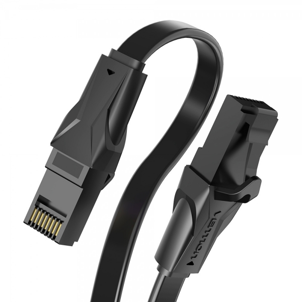 Vention cable de red utp rj45 cat6 plano - 25m - color negro