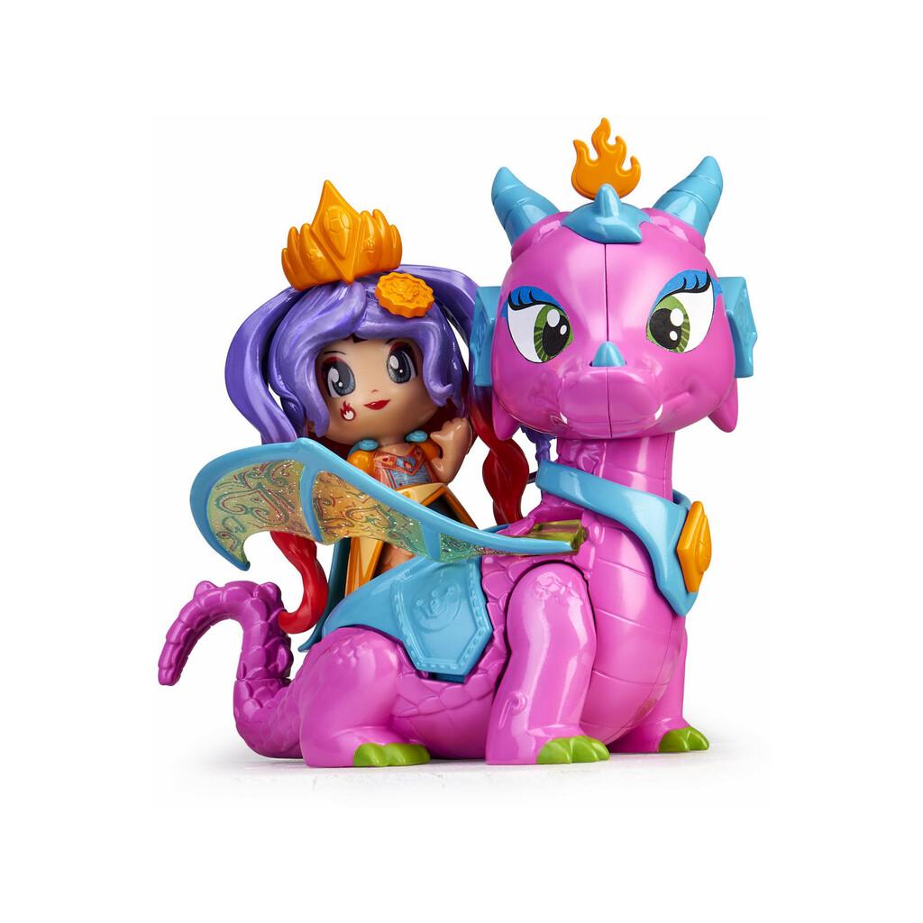 Pinypon Figura Queen y Dragón Famosa 700015547 Muñecas  sin mecanismo