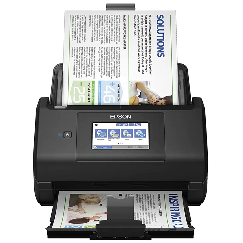 Escáner de documentos Epson WorkForce ES-580W (A4, 24 bits, sensor ultrasónico, dúplex, USB 3.0, W-LAN, host USB)