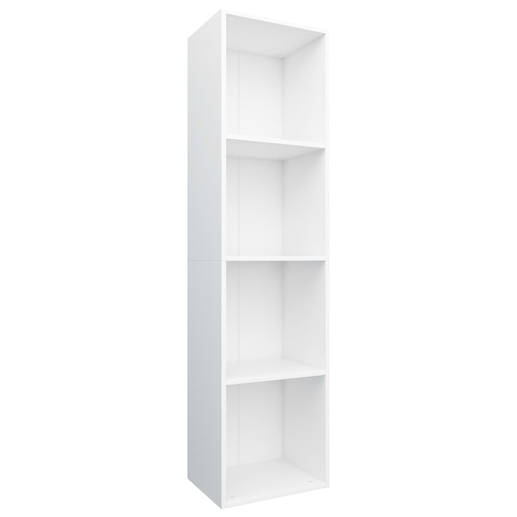 Vidaxl Estantería de Libros/mueble TV Madera Contrachapada 36x30x143cm Blanco