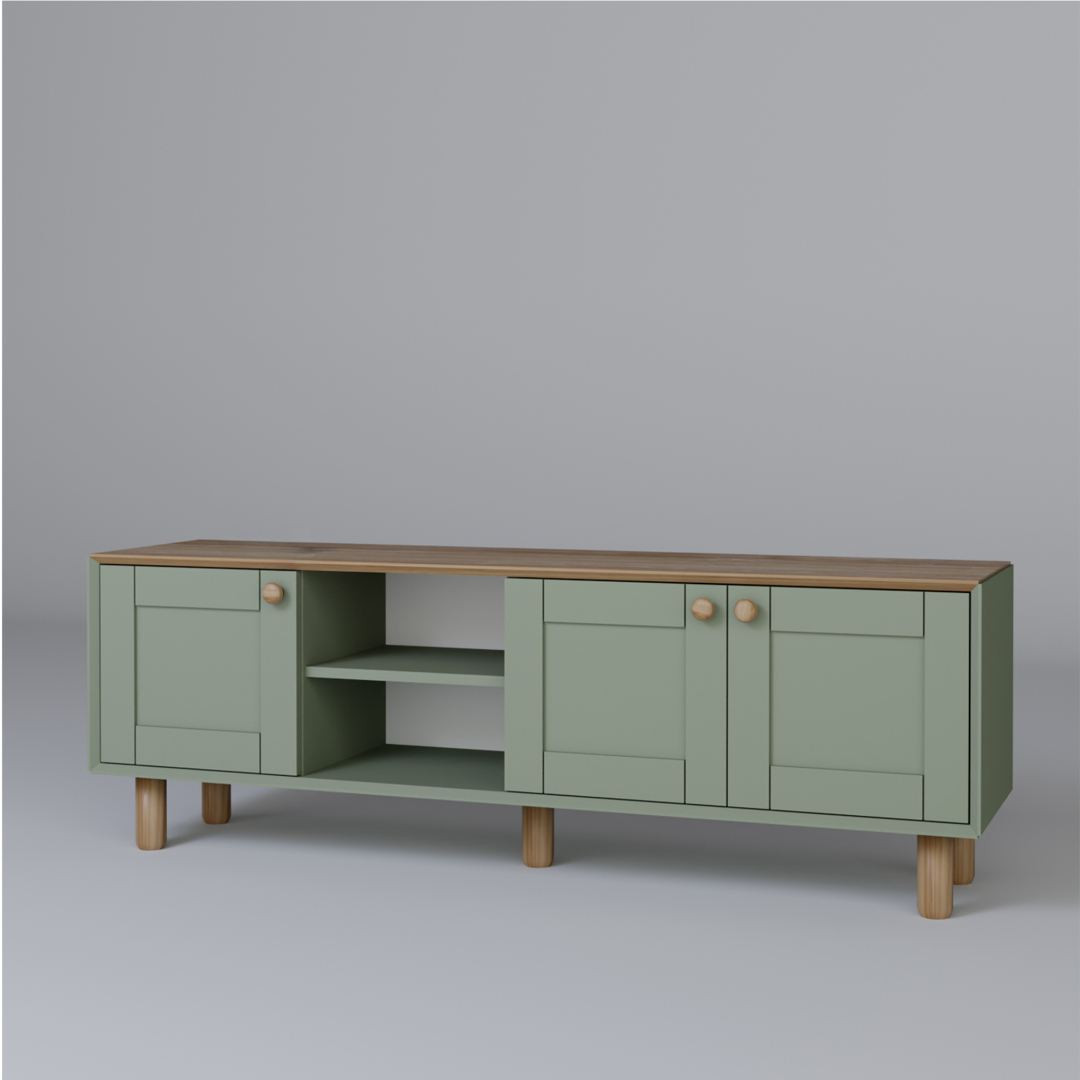 Habitat y Jardin - Mia" soporte de TV de madera - 160 x 40 x 56 cm - Verde