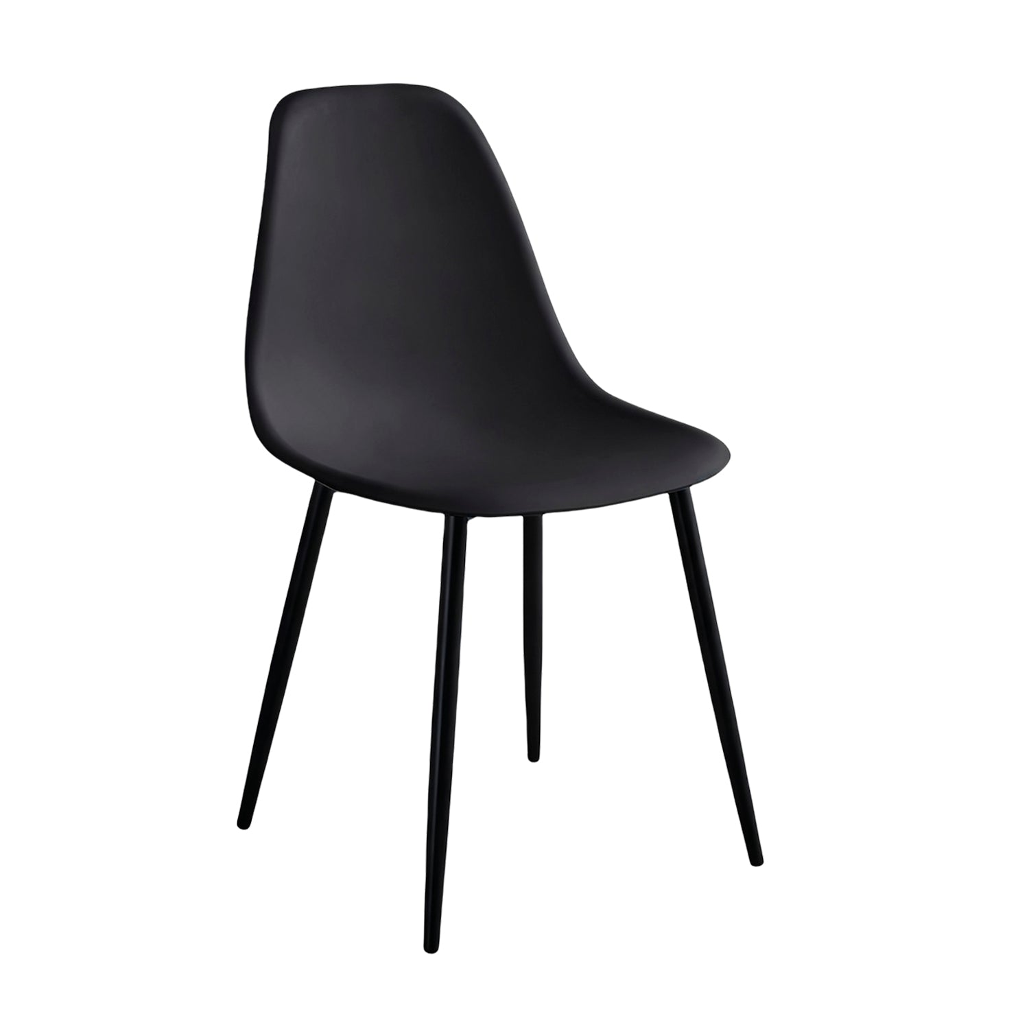 Set de 4 sillas de comedor lena  negro para hogar moderno mueble de almacenaje  - Homekit