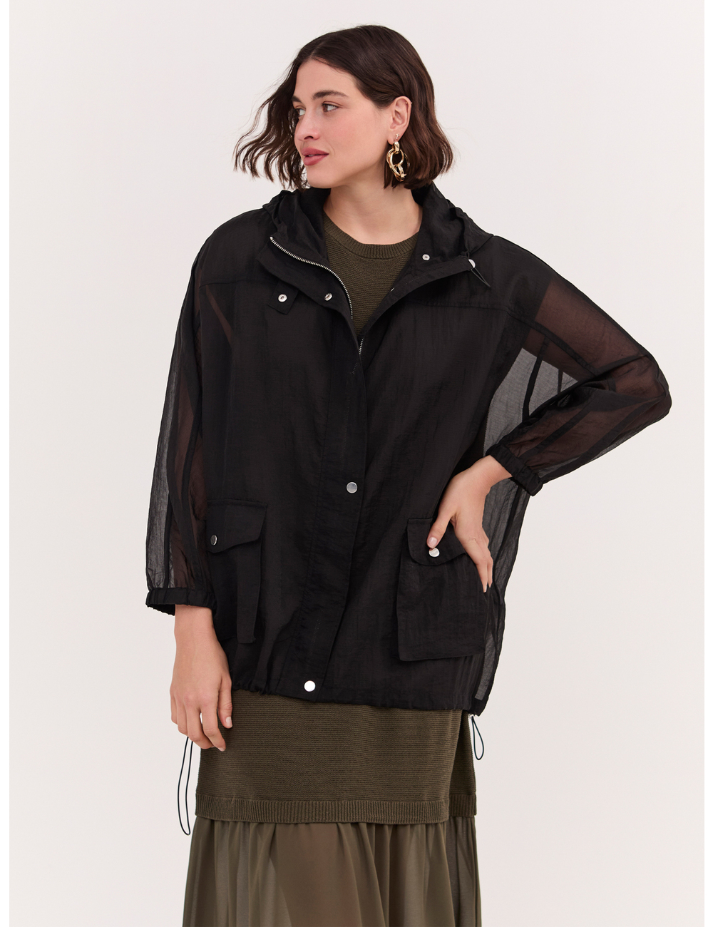 Fiorella Rubino - Parka de voile con capucha