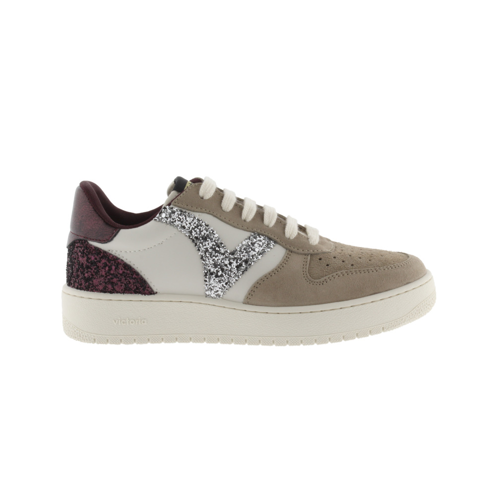Victoria Madrid Zapatillas de efecto piel con piezas de serraje y glitter 1258271
