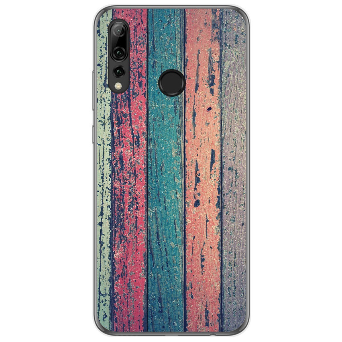 Tumundosmartphone Funda Gel Tpu para Huawei P Smart Plus 2019 diseño Madera 10 Dibujos